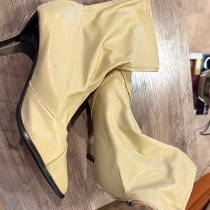 Elegant Cream Ankle Boots